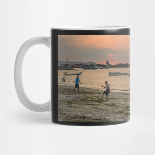 Sunset Football Mug